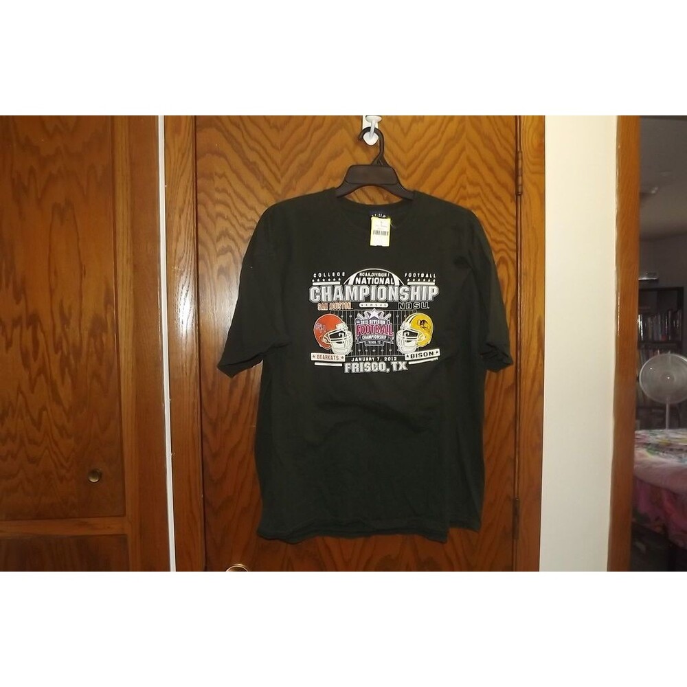 Blue 84 T-Shirt 2XL Green Cotton 2012 Sam Houston vs NDSU National Championship